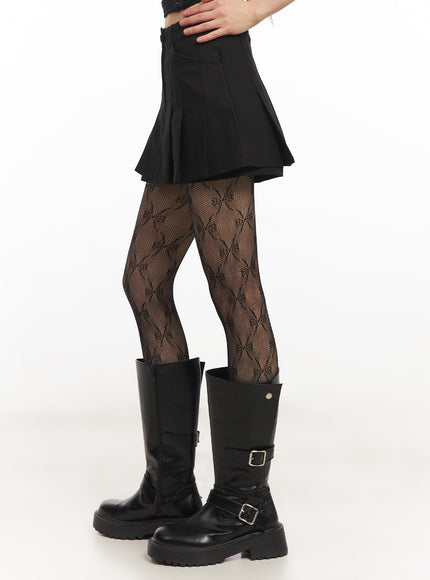 pleated-button-mini-skirt-iy502