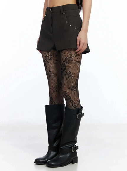 Studded Leather Shorts IM530