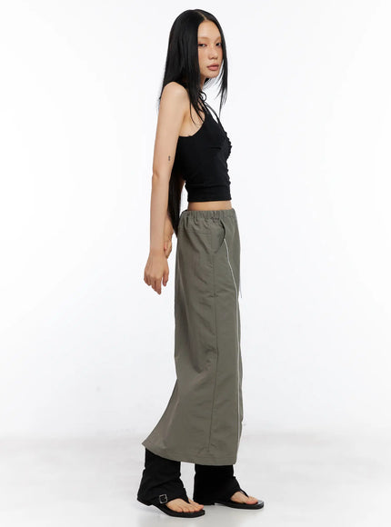 nylon-drawstring-maxi-skirt-cl530