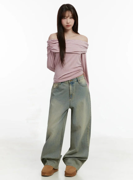 striped-off-shoulder-shirred-top-ij516