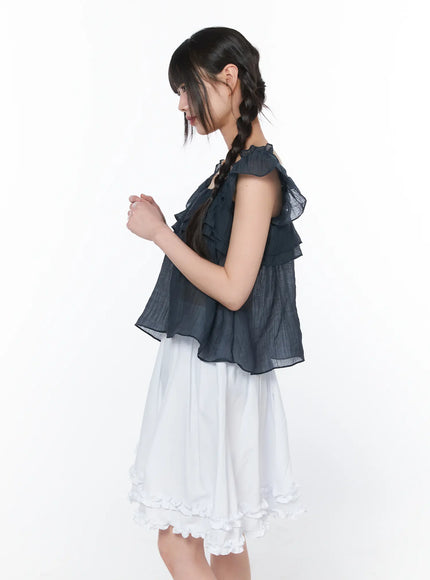 sheer-ruffle-sleeve-blouse-ca528