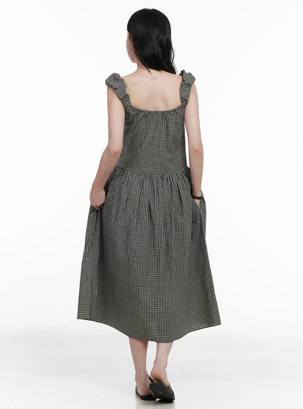 Shirred Flare Midi Dress CA509