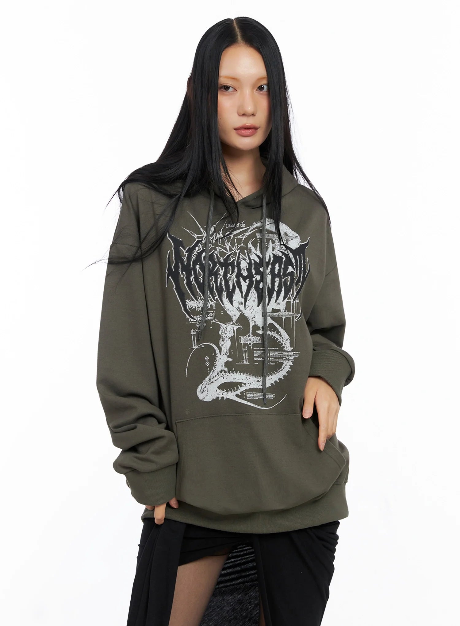 Oversized Graphic Hoodie IO516