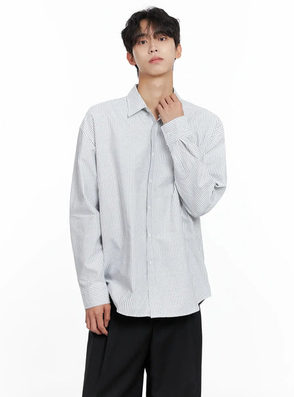 Men's Classic Striped Oxford Shirt IO516