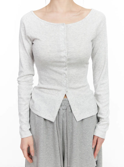 off-shoulder-button-up-long-sleeve-top-cf518