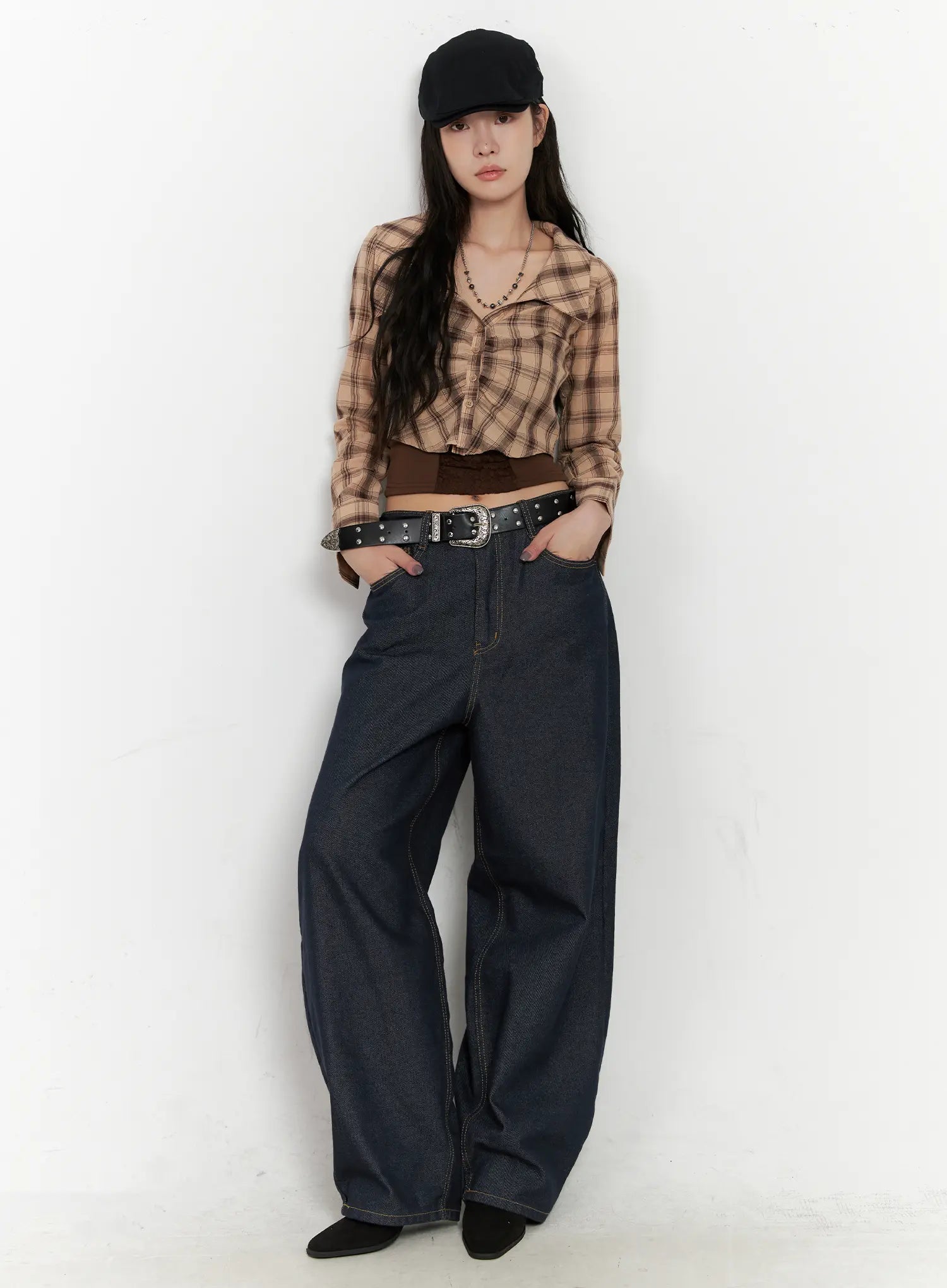 Heaven Wide-Leg Dark Washed Jeans CN513