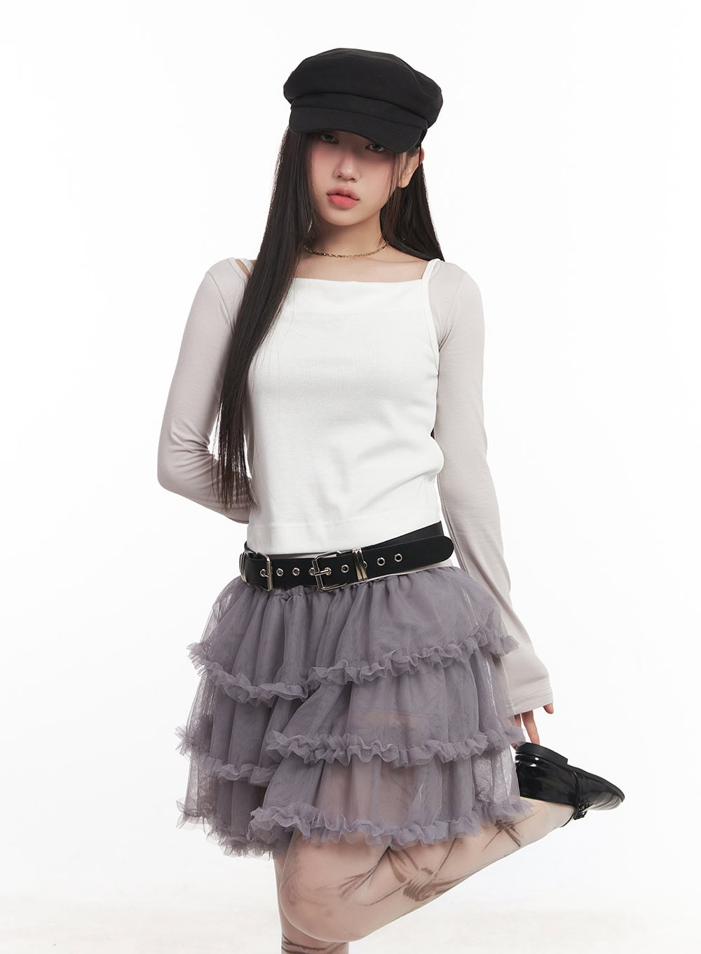 graphic-long-sleeve-v-neck-top-cm528