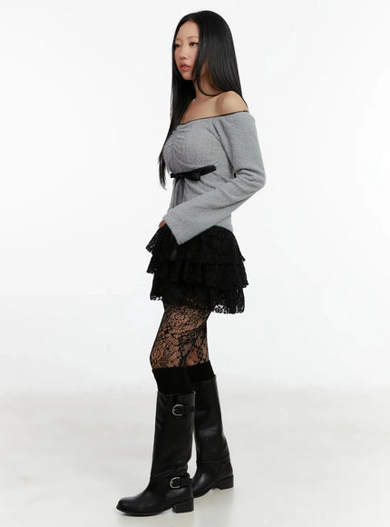 Lace Tiered Skirt ID525