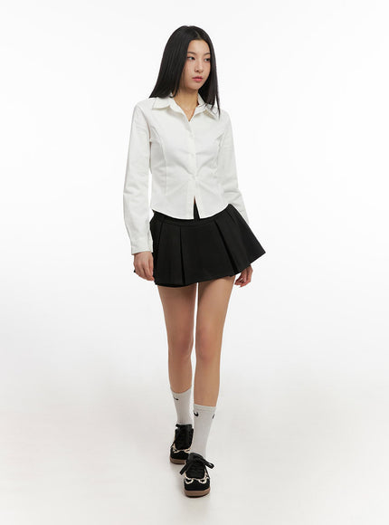 Classic Buttoned Slim-Fit Collared Shirt IJ503