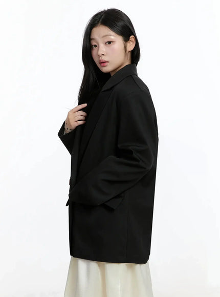 Oversized Double-Button Blazer IM519