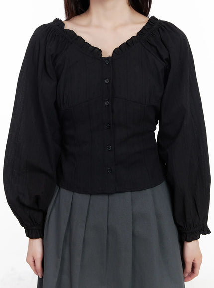 puff-sleeve-button-up-blouse-cm531
