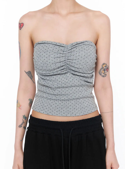 ruched-polka-dot-strapless-top-ca527