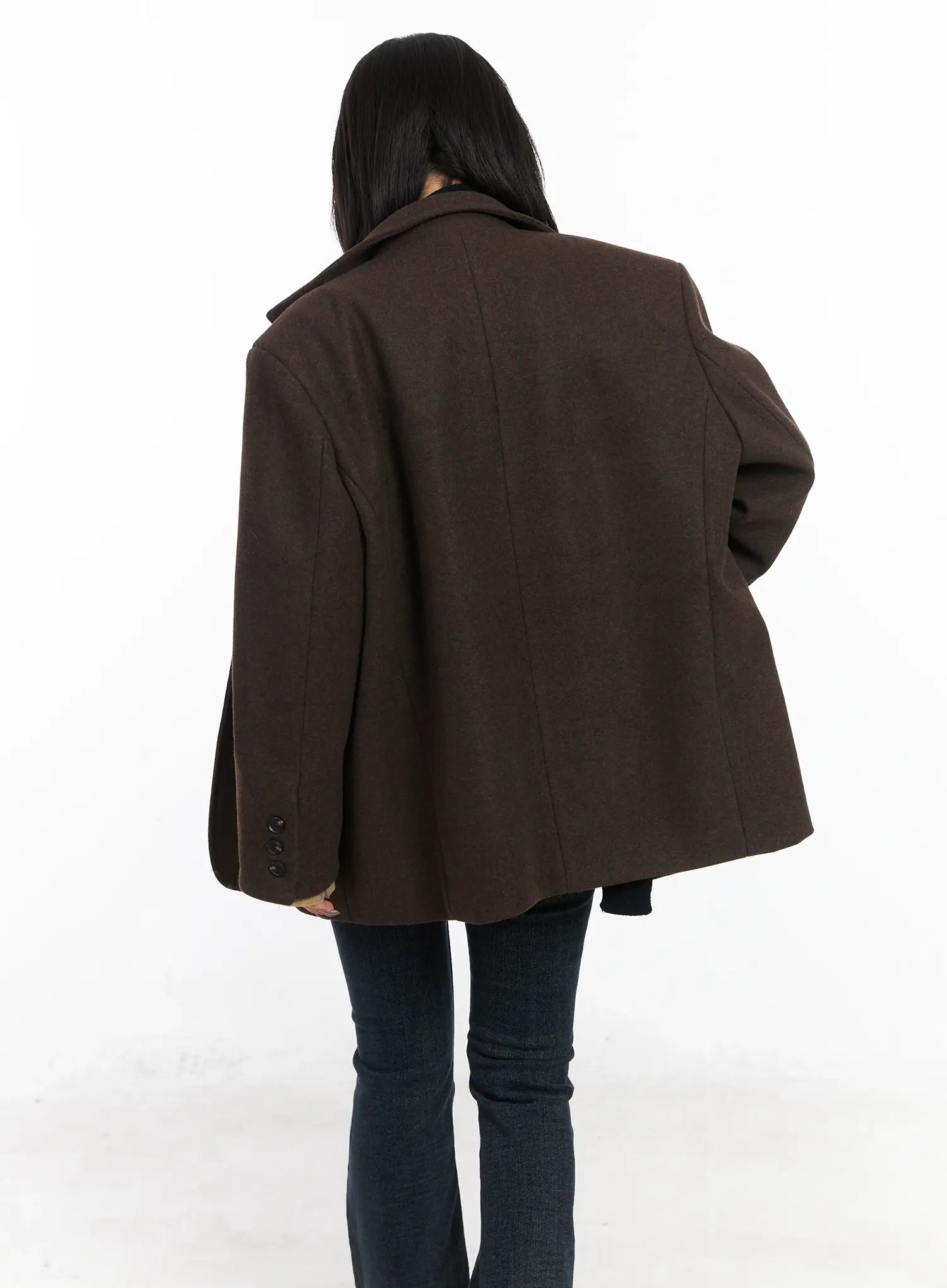 Oversized Classic Wool Blazer Jacket CD502