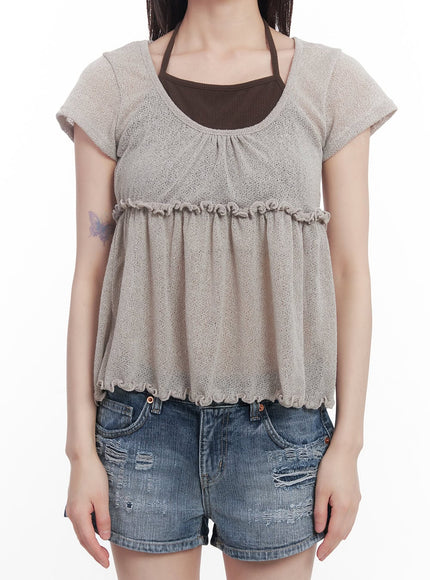 frill-half-sleeve-blouse-cu506