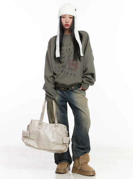 Wide Washed Jeans CS06