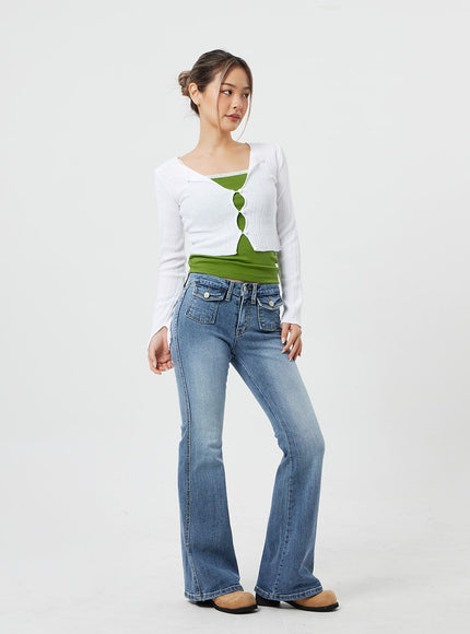 Cropped Long Sleeve Cardigan CF317