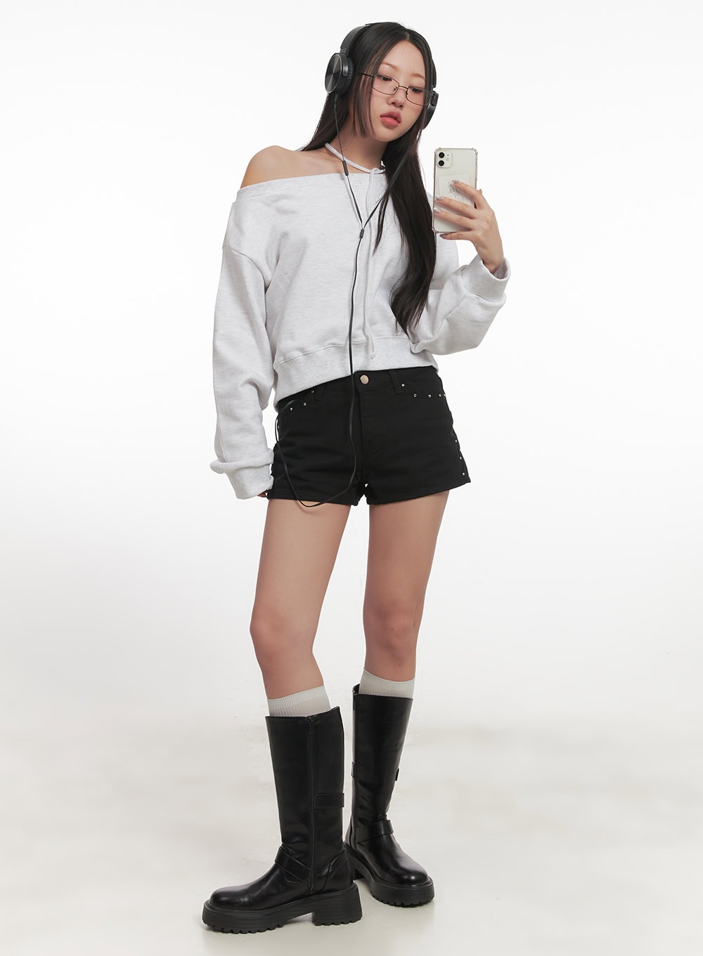 string-one-shoulder-crop-sweatshirt-cf526
