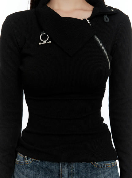 zipper-detail-rib-knit-long-sleeve-cs517