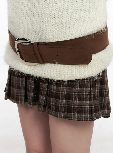 Wide Suede Belt IN503