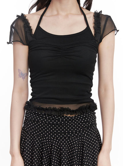 puff-sleeve-sheer-top-cy520