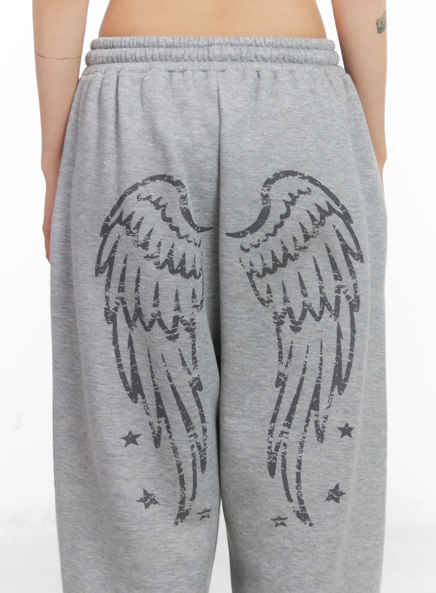 Graphic Print Fleece Sweatpants CD505