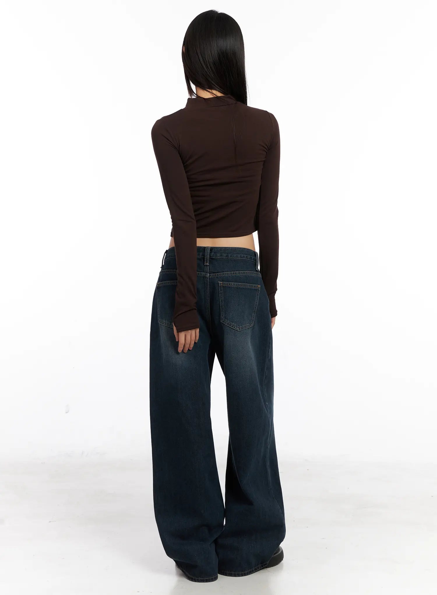 Kamryn Wide-Leg Fleece Lined Jeans CN520