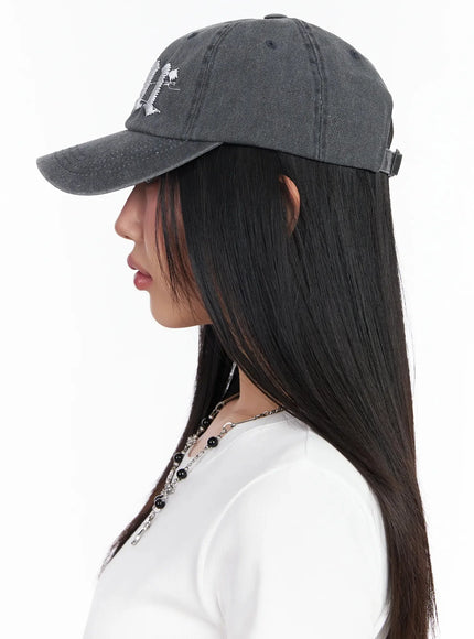 Embroidered Graphic Baseball Cap IA507