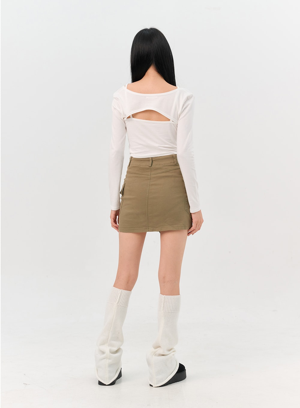 a-line-string-mini-cargo-skirt-in302