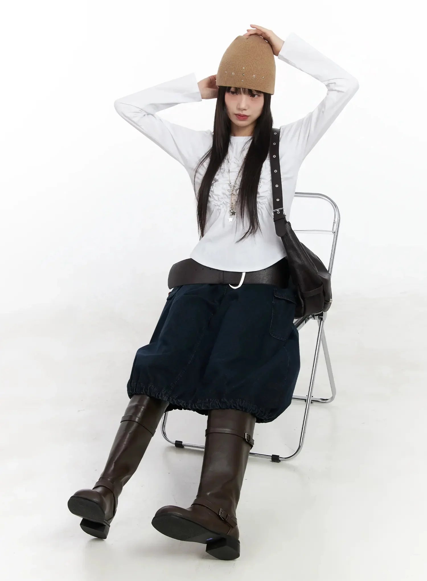 Studded Knit Beanie IM530