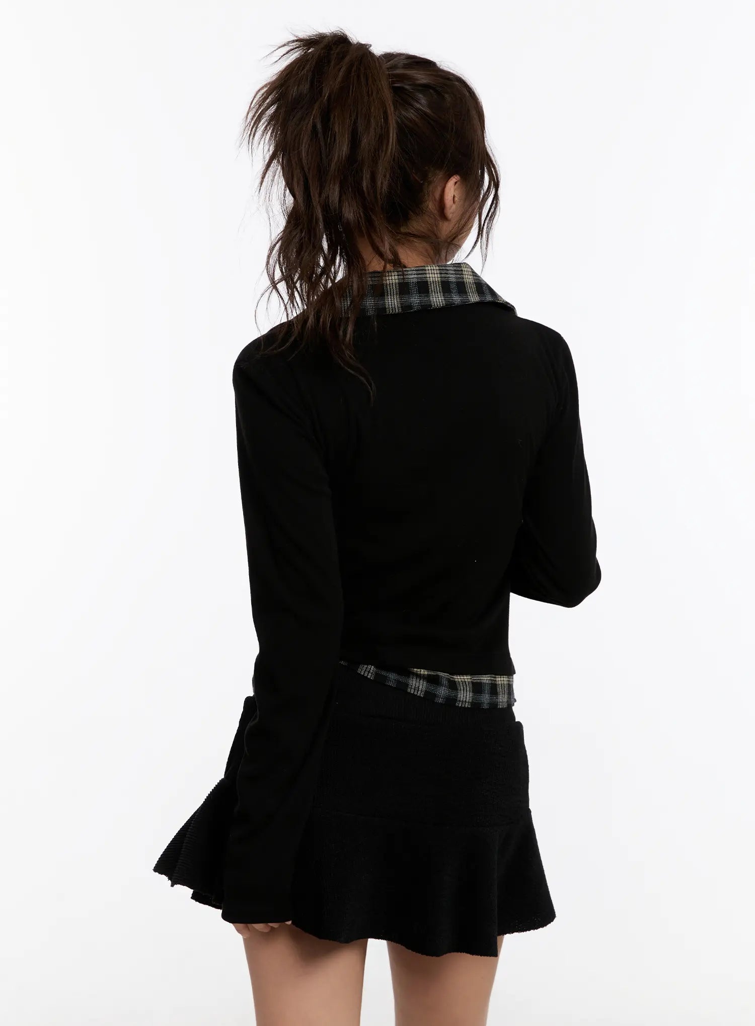 plaid-layered-long-sleeve-top-cn527