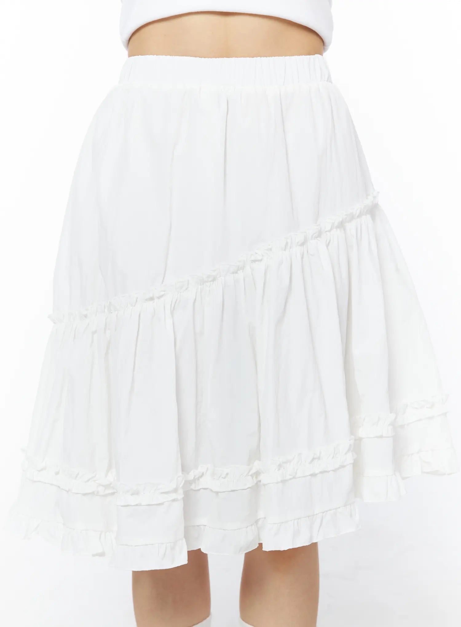 asymmetric-frill-trim-midi-skirt-cd805