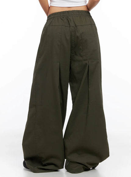 Balloon Wide Leg Cotton Pants CO515