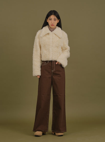 Faux Fur Cropped Jacket J6