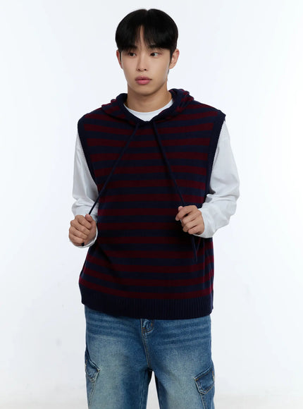 mens-striped-knit-sleeveless-hoodie-ig515