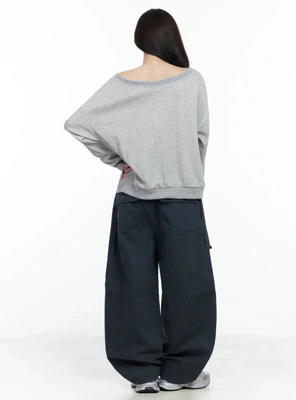 Wide Leg Cargo Pants IJ528