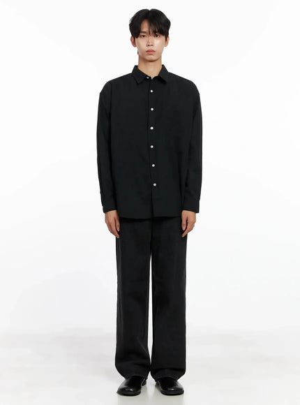 Men's Vintage Black Jeans IO516