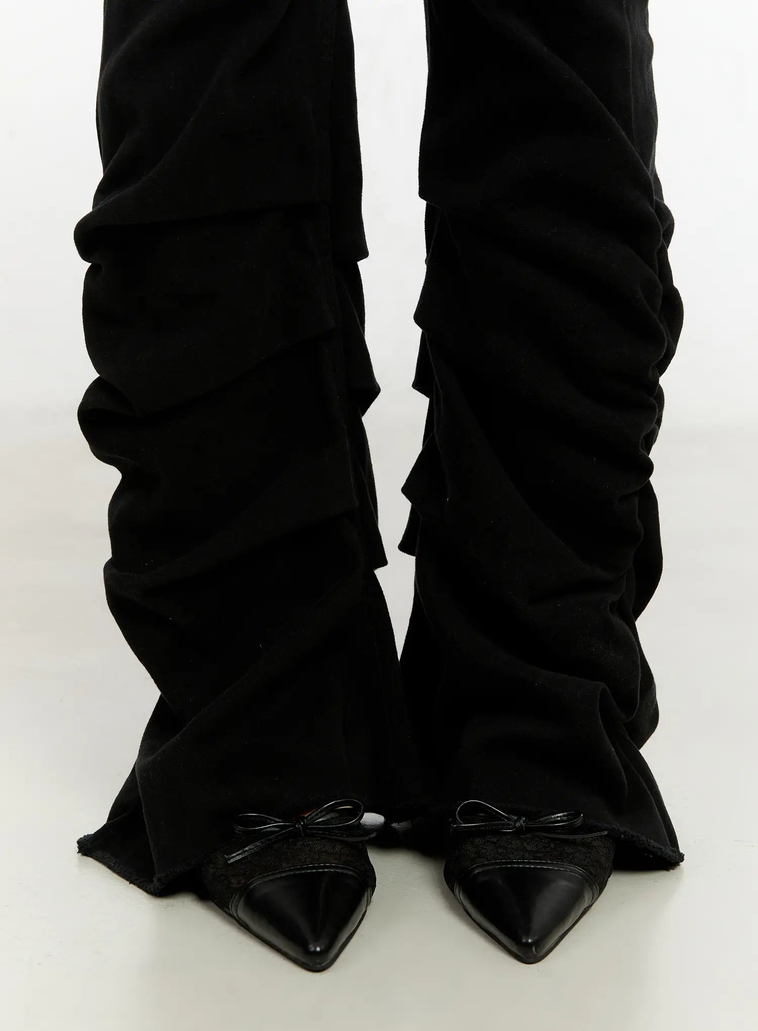 Romina Shirring Fleece Bootcut Pants CN505