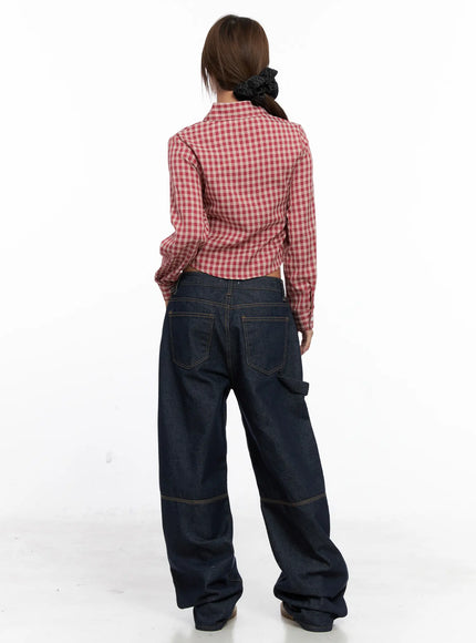 Relaxed Fit Dark Denim Jeans CS522