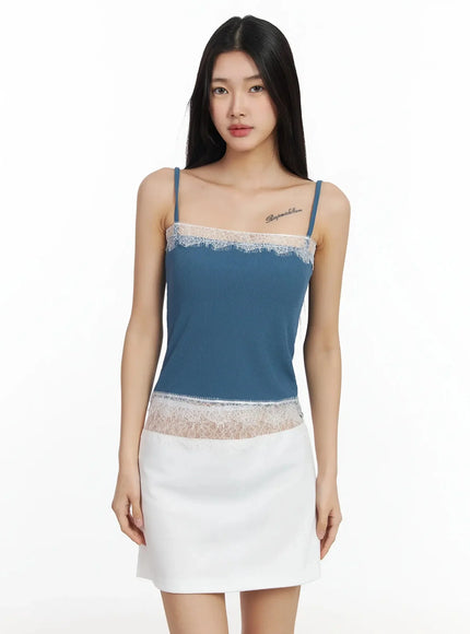 Elegant Lace Detail Cami Top IA508