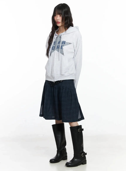 plaid-split-midi-skirt-f516