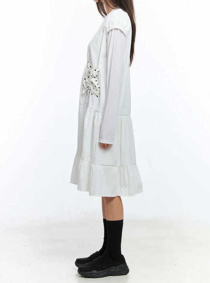 layered-polka-dot-long-sleeve-dress-cs524