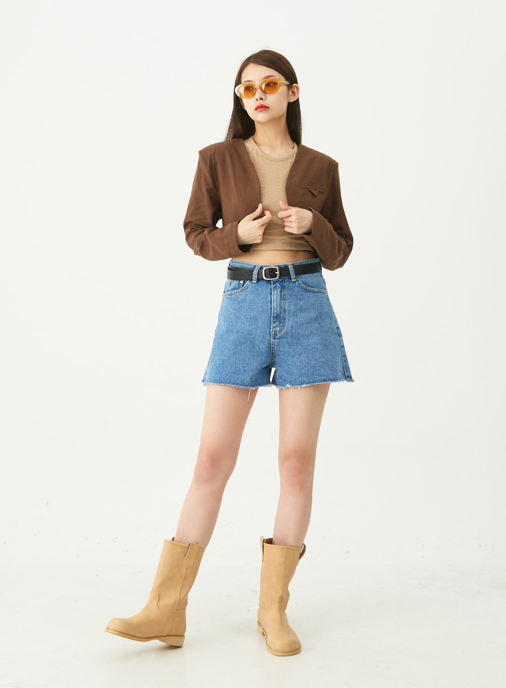 Raw Hem Denim Shorts CU5