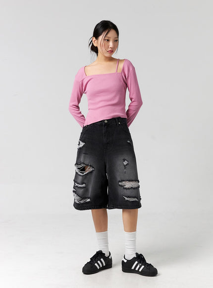 ripped-bermuda-pants-unisex-cg303