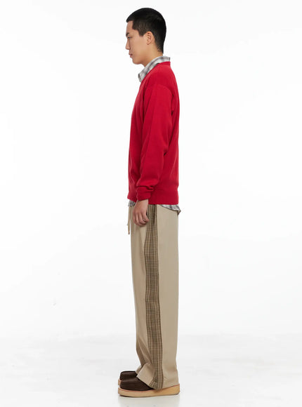 mens-side-plaid-drawstring-pants-ig529