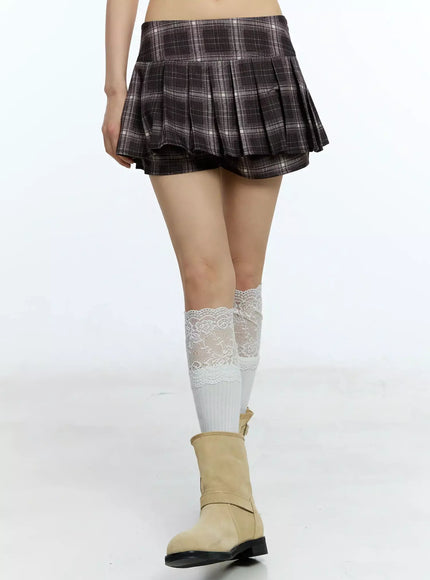 plaid-pleated-mini-skirt-iu524