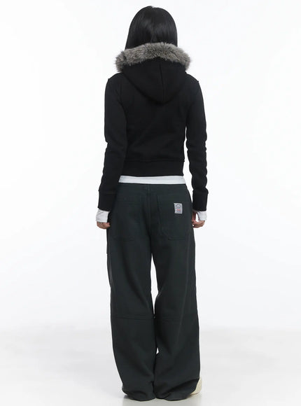 faux-fur-fleece-eyelet-crop-hoodie-cj514