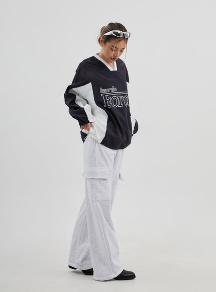 Cargo Wide Leg Track Pants Unisex CJ313