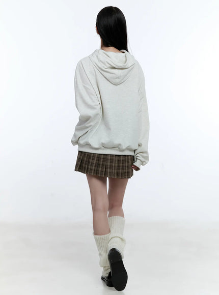 University Print Oversized Hoodie CG514