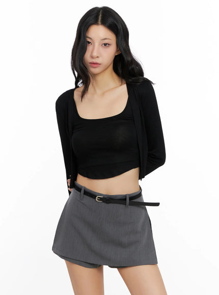 Cropped Tank & Cardigan Set IG508