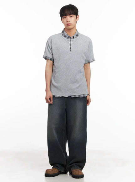 mens-short-sleeve-flannel-shirt-iu519